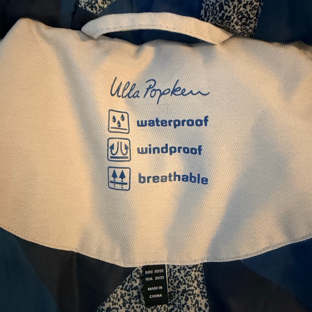 Ulla Popken Blue and Gray Waterproof Jacket - Picture 2 of 2